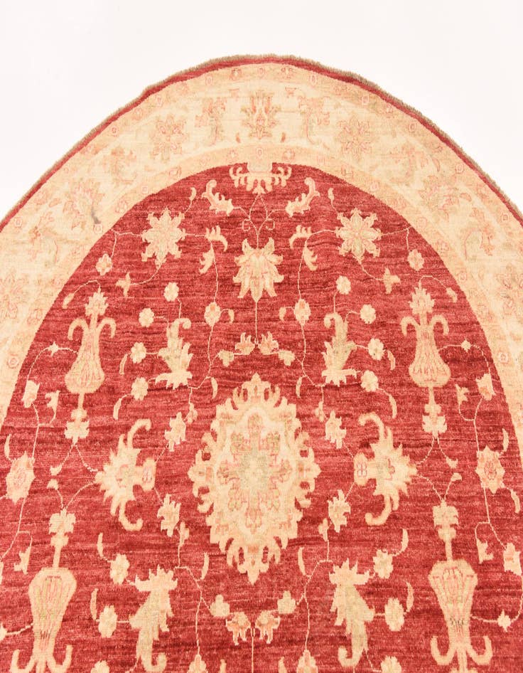 Detail image of 6' 6 x 6' 7  Hand Knotted Peshawar Ziegler Round Rug