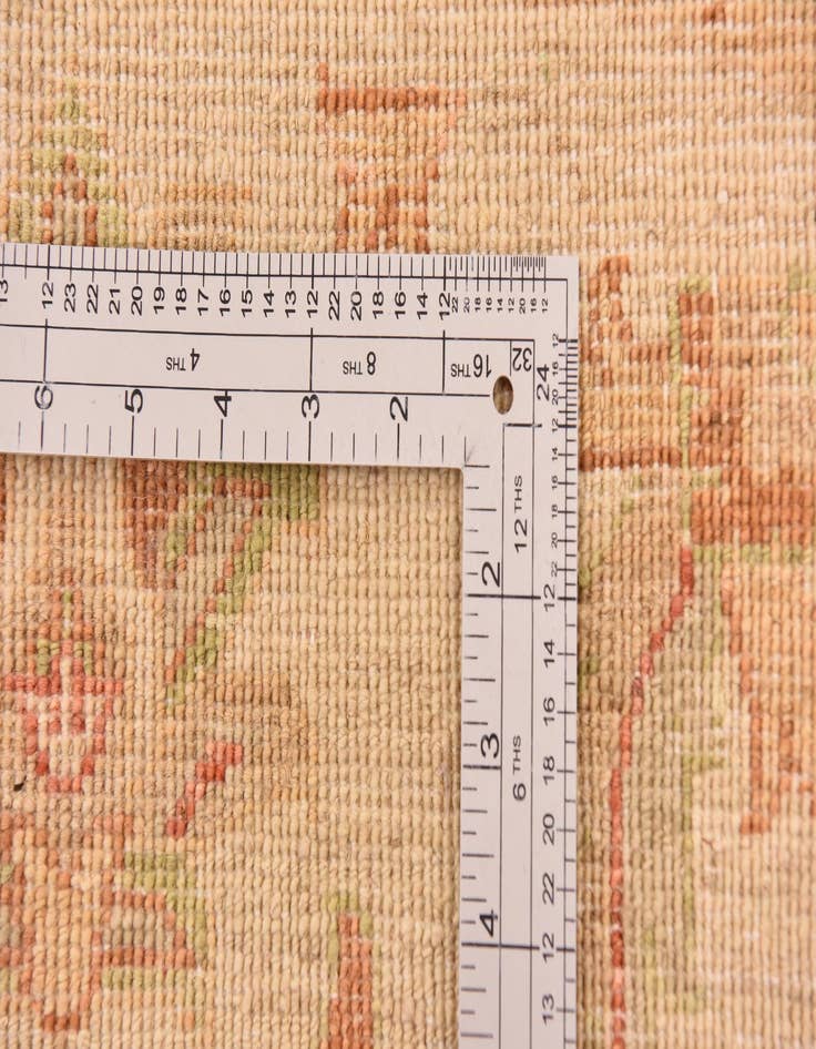 Detail image of 6' 6 x 6' 7  Hand Knotted Peshawar Ziegler Round Rug