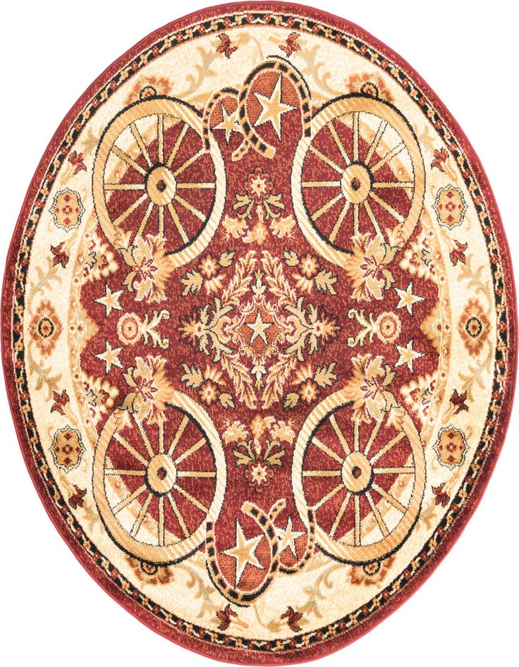 Detail image of 5' 3 x 5' 3 Pioneer Round Rug