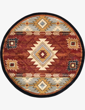 5' 3 x 5' 3 Pioneer Round Rug