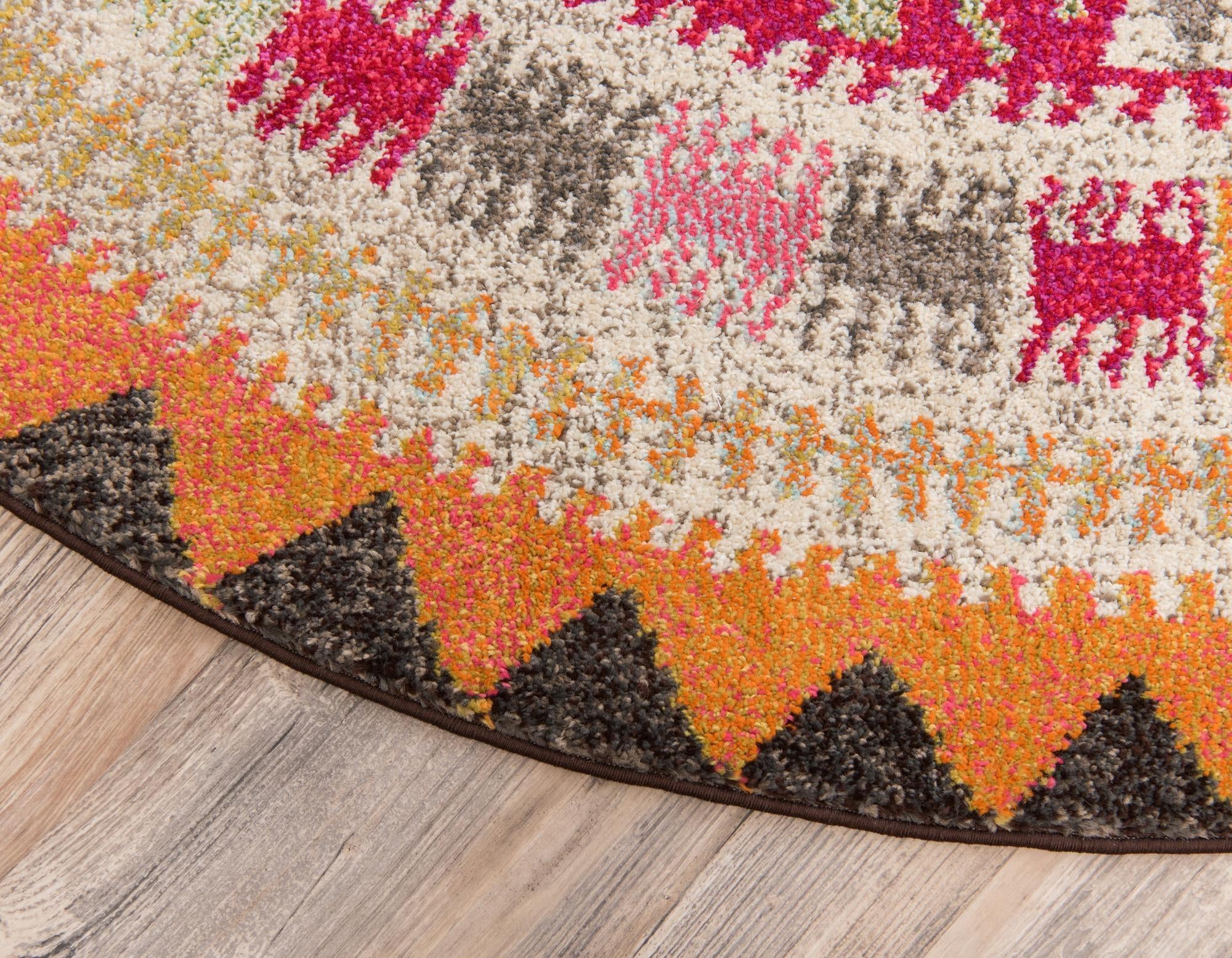 8' x 8' Washable Santa Fe Round Rug