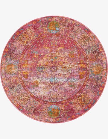 Red Santiago Round Rug