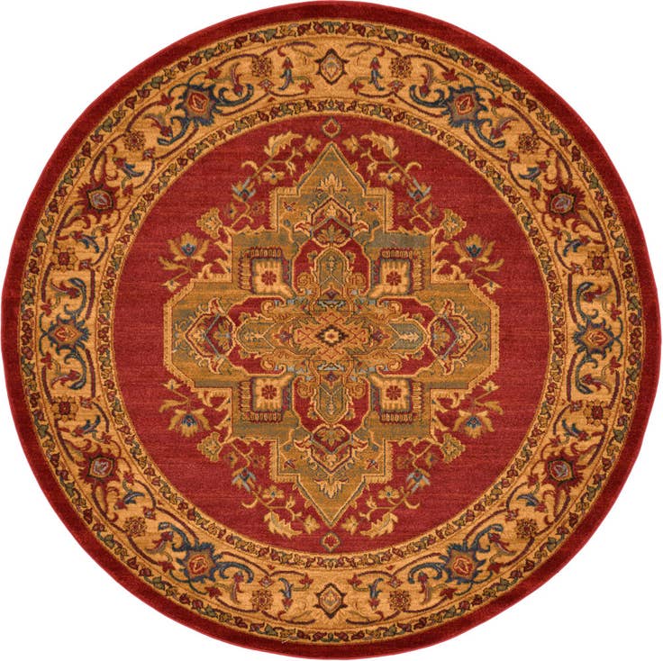 Detail image of 6' x 6' Serapi Round Rug