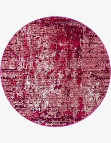 Red Starlight Round Rug