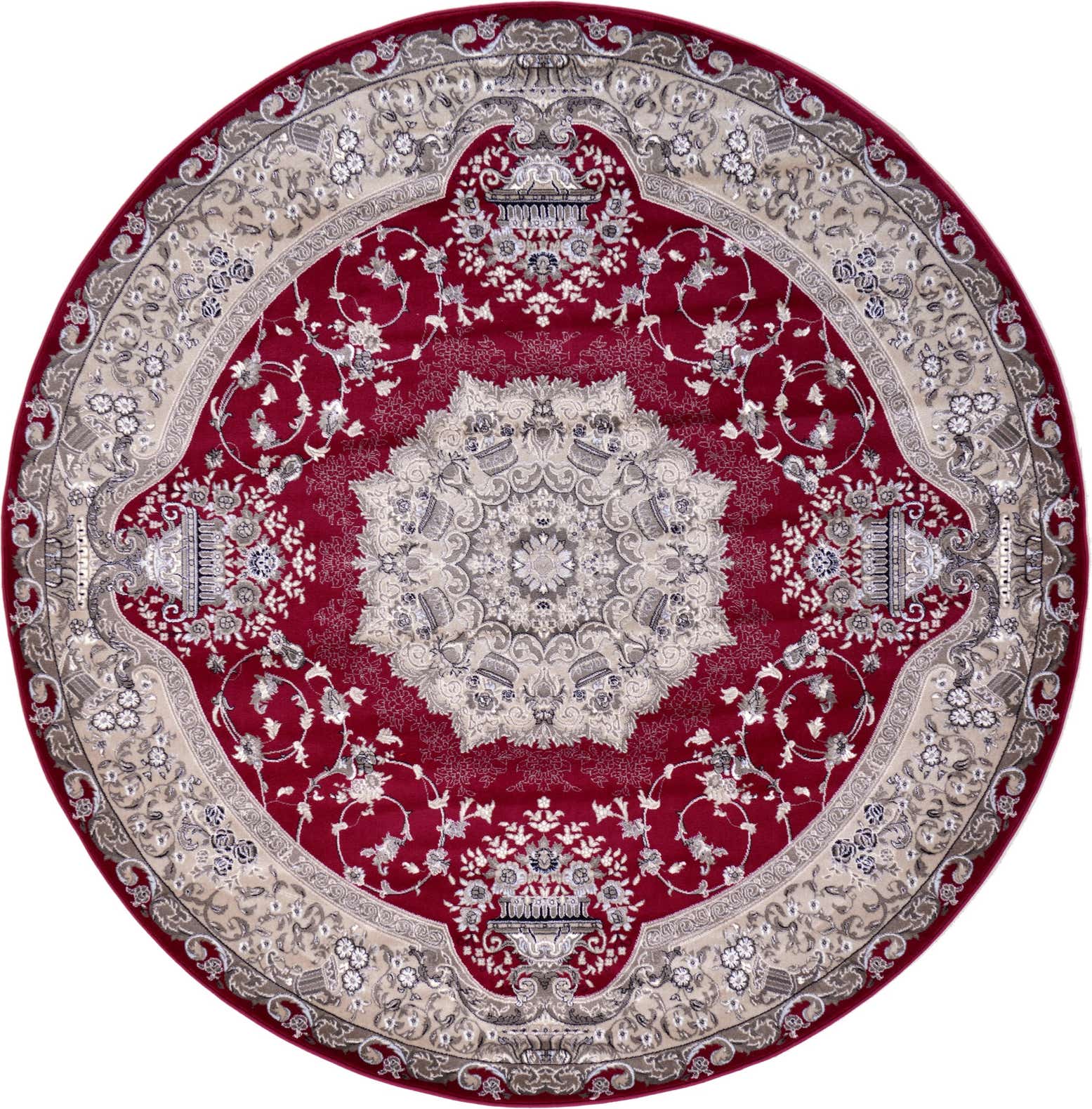 8' x 8' Tabriz Design Round Rug