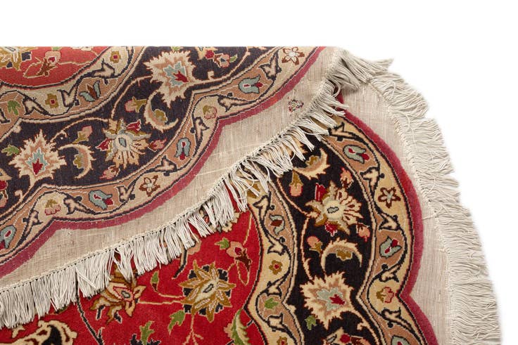 Detail image of 4' 6 x 4' 9 Tabriz Wool Round Rug