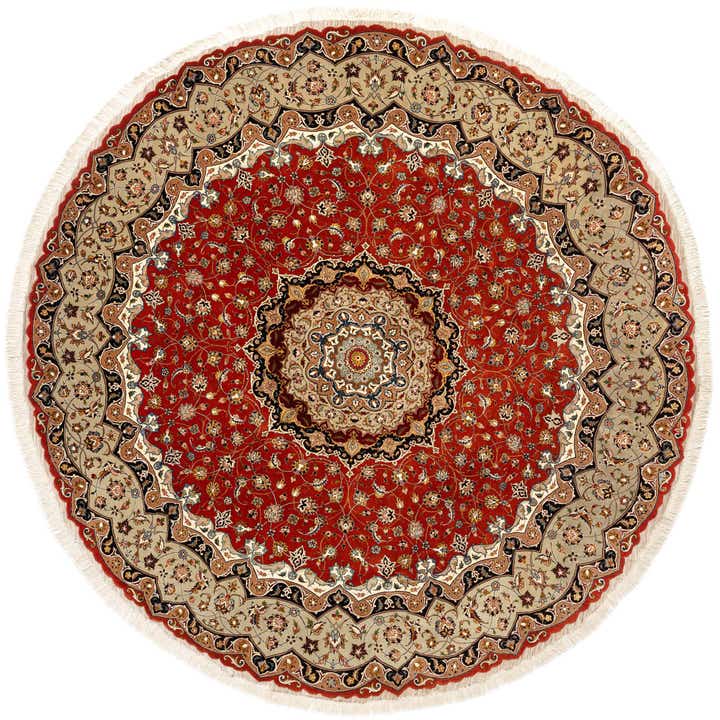 9' 10 x 9' 10 Tabriz Round Rug