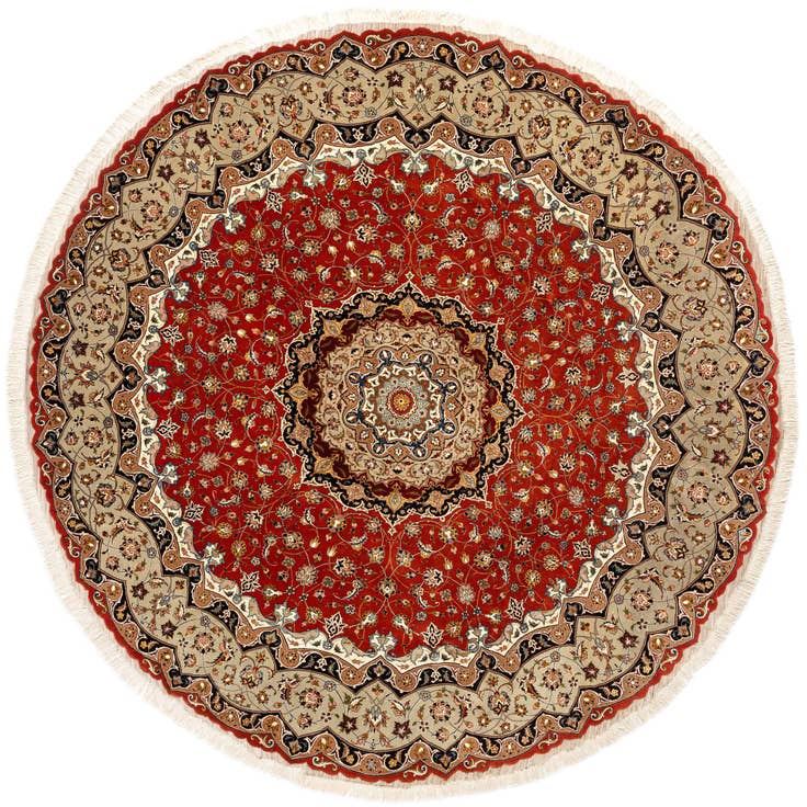 Detail image of 9' 10 x 9' 10 Tabriz Round Rug