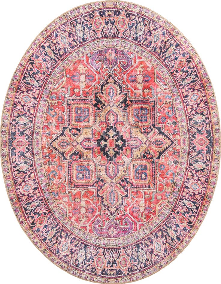 Detail image of 3' 6 x 3' 6 Washable Timeless Round Rug