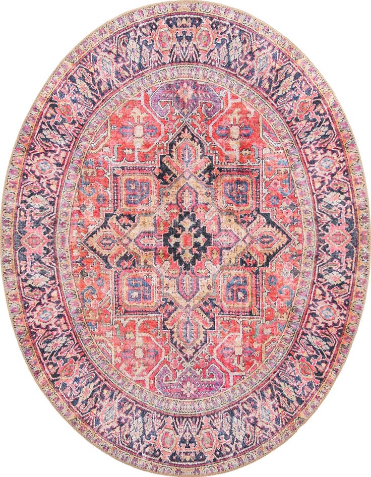 Detail image of 5' x 5' Washable Timeless Round Rug