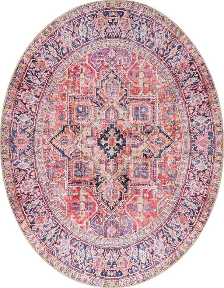 Detail image of 7' 7 x 7' 7 Washable Timeless Round Rug