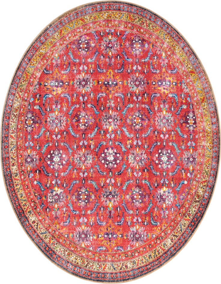 Detail image of 7' 7 x 7' 7 Washable Timeless Round Rug