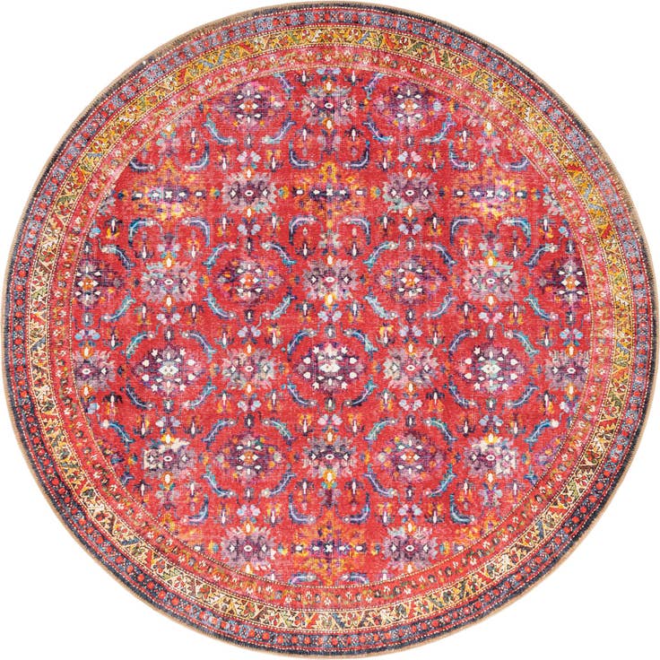 Detailansicht von 230cm x 230cm Waschbar Timeless Rund Teppich