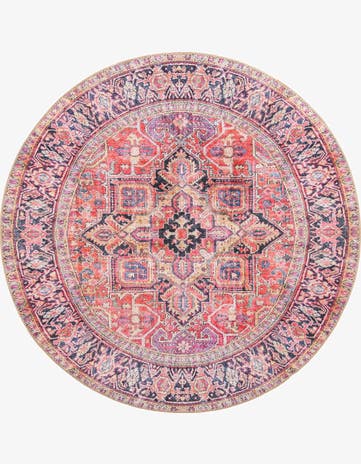 Red Timeless Round Rug