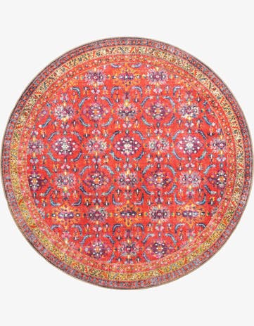 5' x 5' Washable Timeless Round Rug