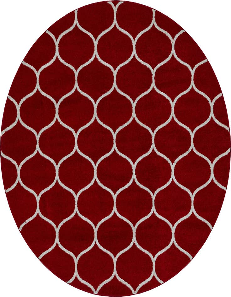 Detail image of 7' 10 x 7' 10 Trellis Frieze Round Rug