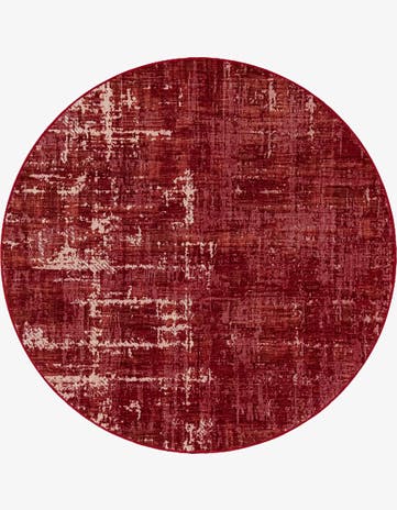 Red Valencia Round Rug