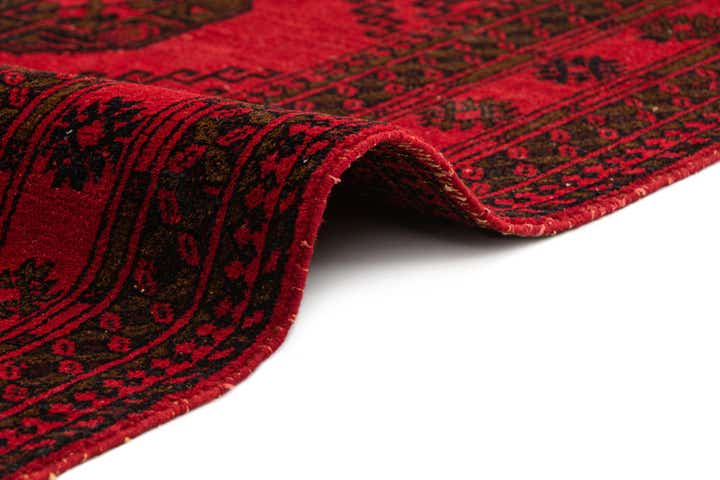3' 4 x 7' Hand Knotted Afghan Akhche Wool Runner Rug