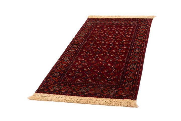 3' 3 x 6' 6 Hand Knotted Afghan Akhche Oriental Wool Runner Rug