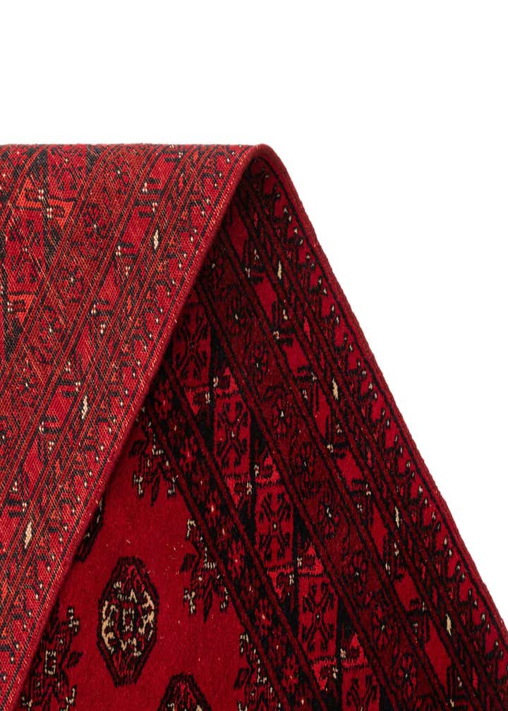 3' 3 x 6' 10 Hand Knotted Afghan Akhche Wool Runner Rug