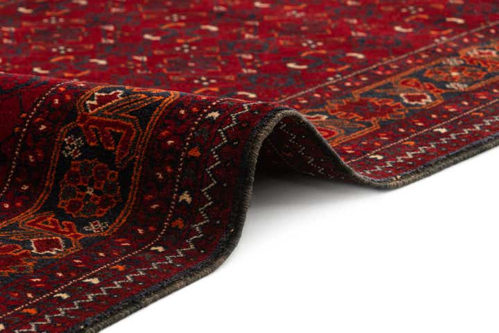 3' 6 x 6' 10 Hand Knotted Afghan Akhche Wool Runner Rug