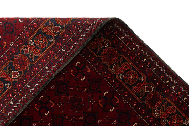 3' 6 x 6' 10 Hand Knotted Afghan Akhche Wool Runner Rug