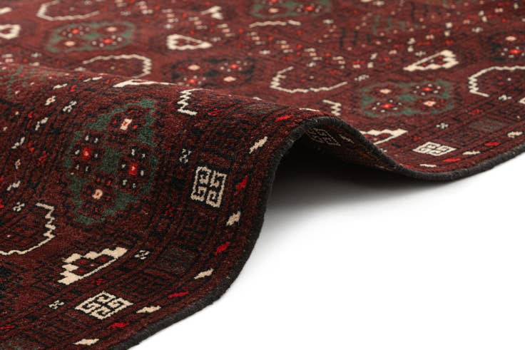 Detail image of 3' 3 x 6' 6 Hand Knotted Afghan Akhche Wool Runner Rug