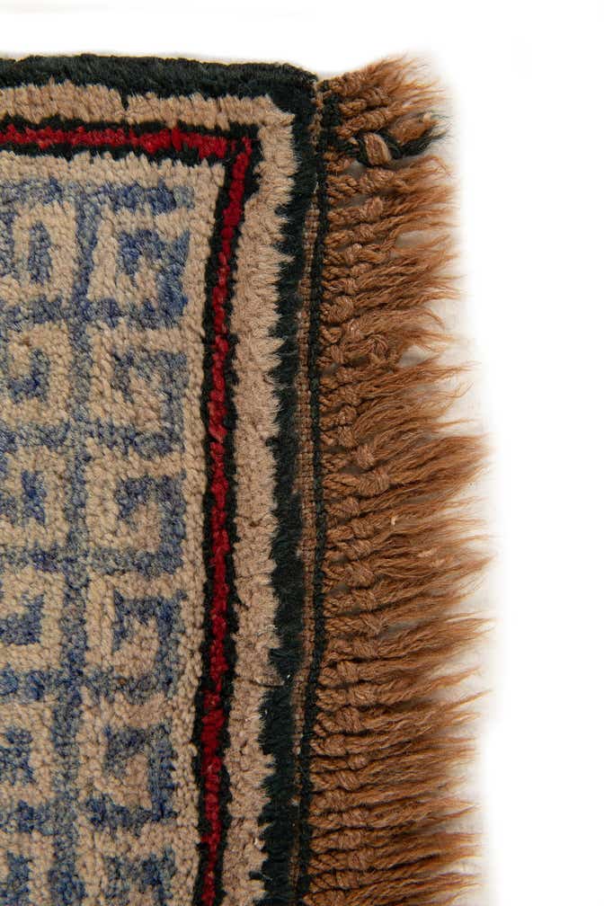 3' 10 x 7' 2 Hand Knotted Afghan Akhche Wool Runner Rug