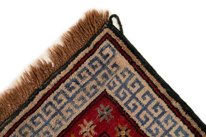 3' 10 x 7' 2 Hand Knotted Afghan Akhche Wool Runner Rug