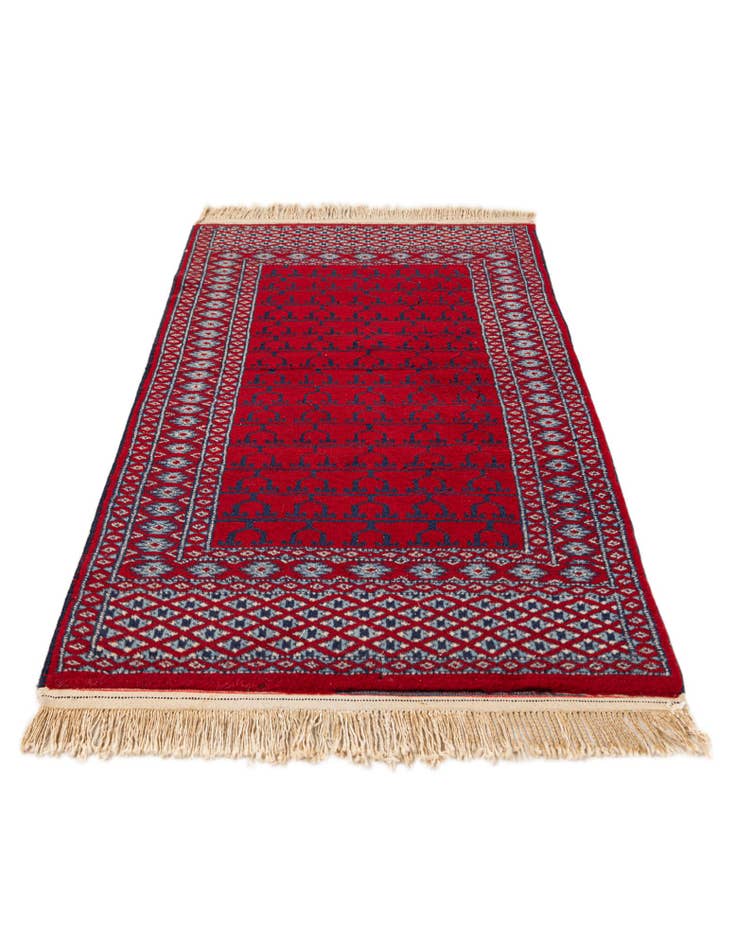 Detail image of 2' x 3' 10  Hand Knotted Afghan Akhche Wool Runner Rug