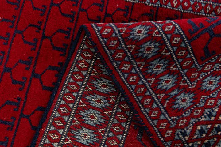 2' x 3' 10 Hand Knotted Afghan Akhche Wool Runner Rug