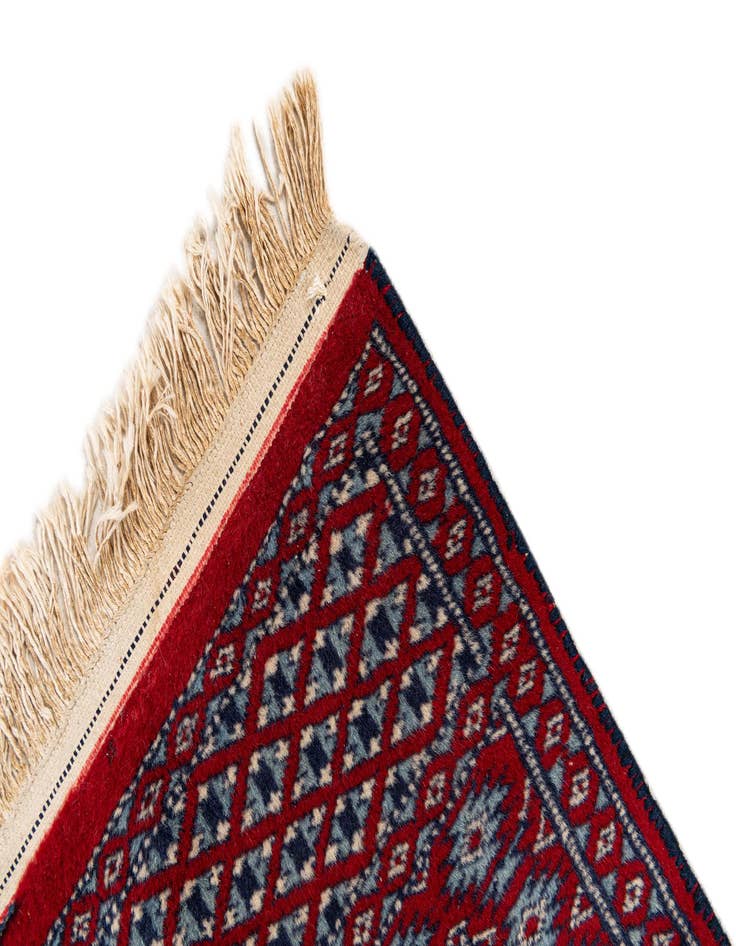 Detail image of 2' x 3' 10  Hand Knotted Afghan Akhche Wool Runner Rug