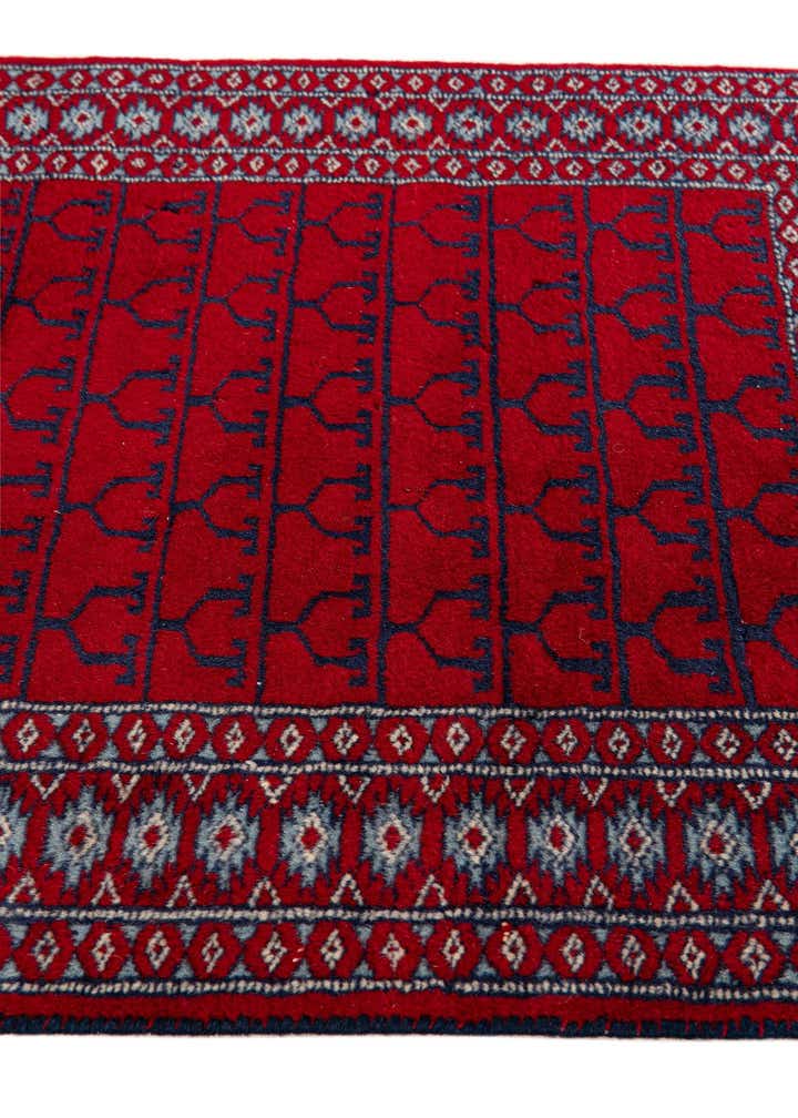 2' x 3' 10 Hand Knotted Afghan Akhche Wool Runner Rug