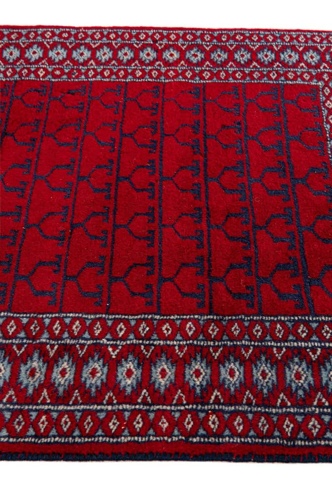 2' x 3' 10 Hand Knotted Afghan Akhche Wool Runner Rug