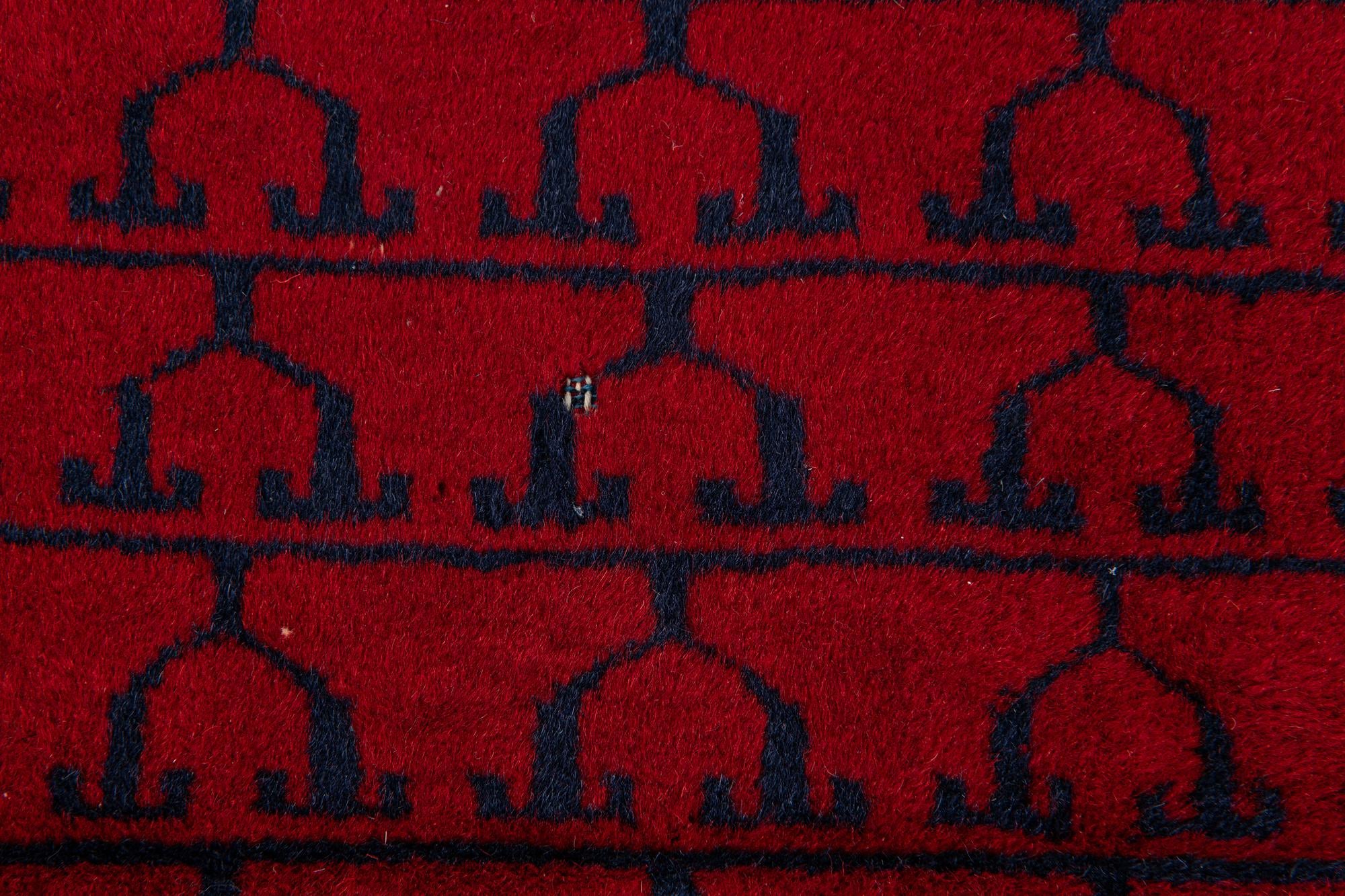 2' x 3' 10 Hand Knotted Afghan Akhche Wool Runner Rug