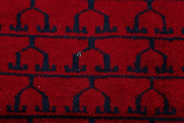 2' x 3' 10 Hand Knotted Afghan Akhche Wool Runner Rug
