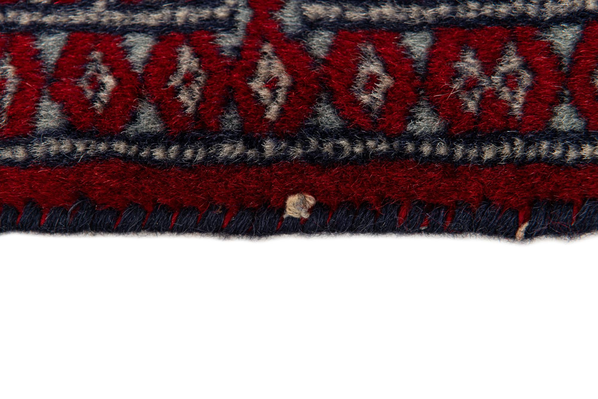 2' x 3' 10 Hand Knotted Afghan Akhche Wool Runner Rug