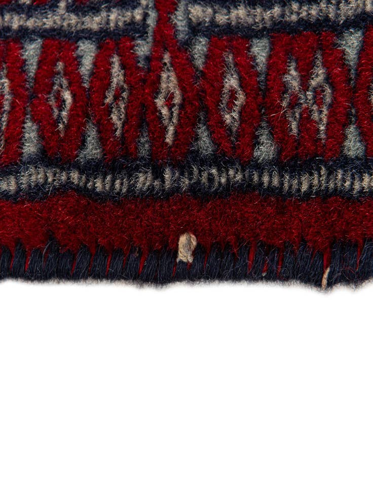 Detail image of 2' x 3' 10  Hand Knotted Afghan Akhche Wool Runner Rug
