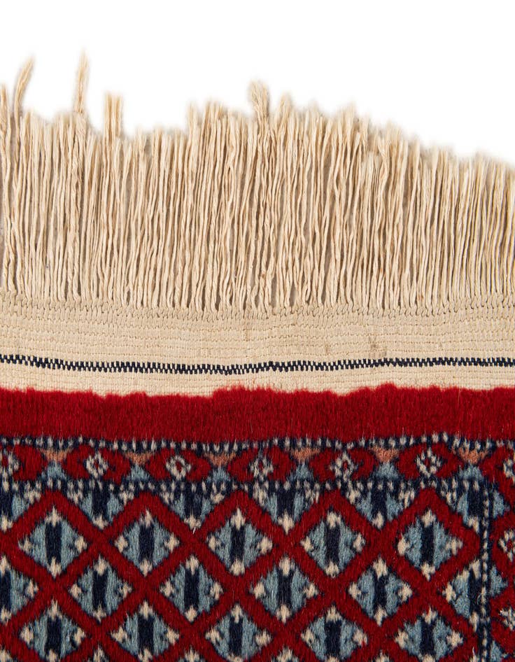 Detail image of 2' x 3' 10  Hand Knotted Afghan Akhche Wool Runner Rug