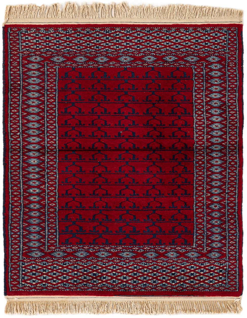 2' x 3' 10 Hand Knotted Afghan Akhche Wool Runner Rug