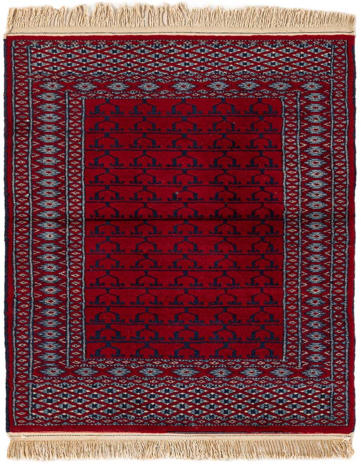 Detail image of 2' x 3' 10 Hand Knotted Afghan Akhche Wool Runner Rug