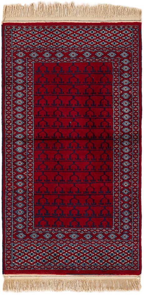 Detail image of 2' x 3' 10 Hand Knotted Afghan Akhche Wool Runner Rug