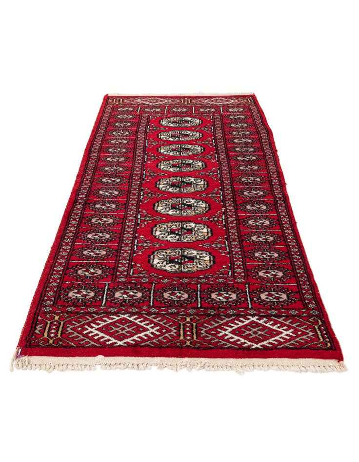 Detail image of 2' 3 x 4' 7  Hand Knotted Afghan Akhche Wool Runner Rug