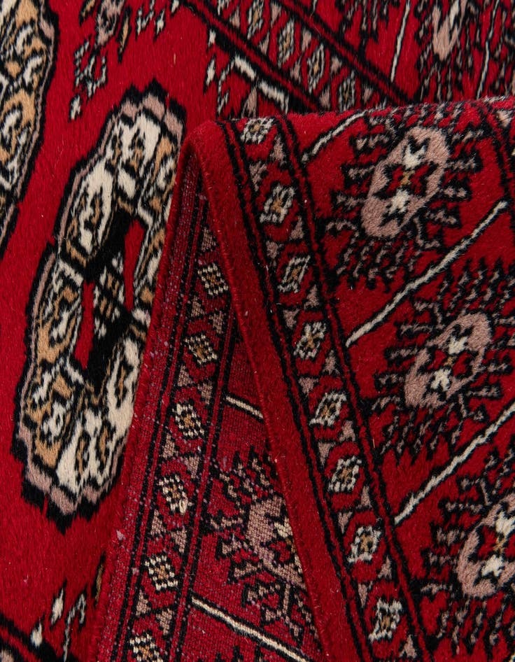Detail image of 2' 3 x 4' 7  Hand Knotted Afghan Akhche Wool Runner Rug