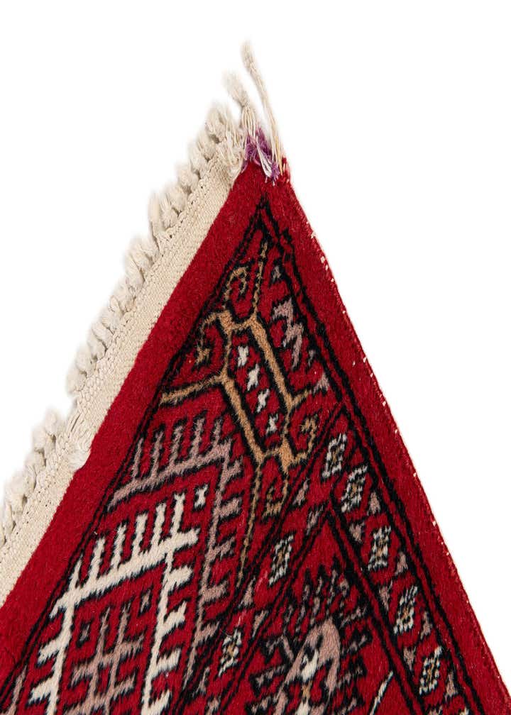 2' 3 x 4' 7 Hand Knotted Afghan Akhche Wool Runner Rug