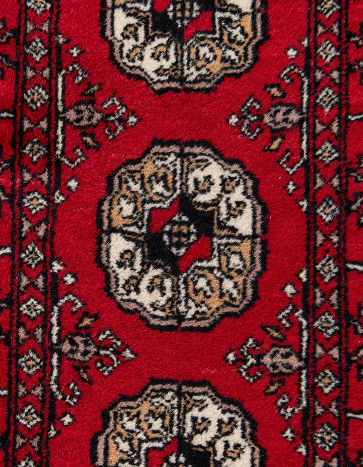 Detail image of 2' 3 x 4' 7 Hand Knotted Afghan Akhche Wool Runner Rug