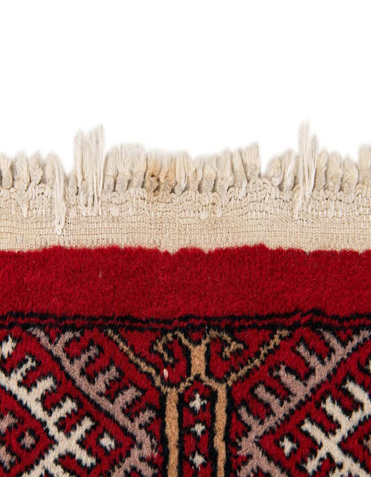 Detail image of 2' 3 x 4' 7  Hand Knotted Afghan Akhche Wool Runner Rug