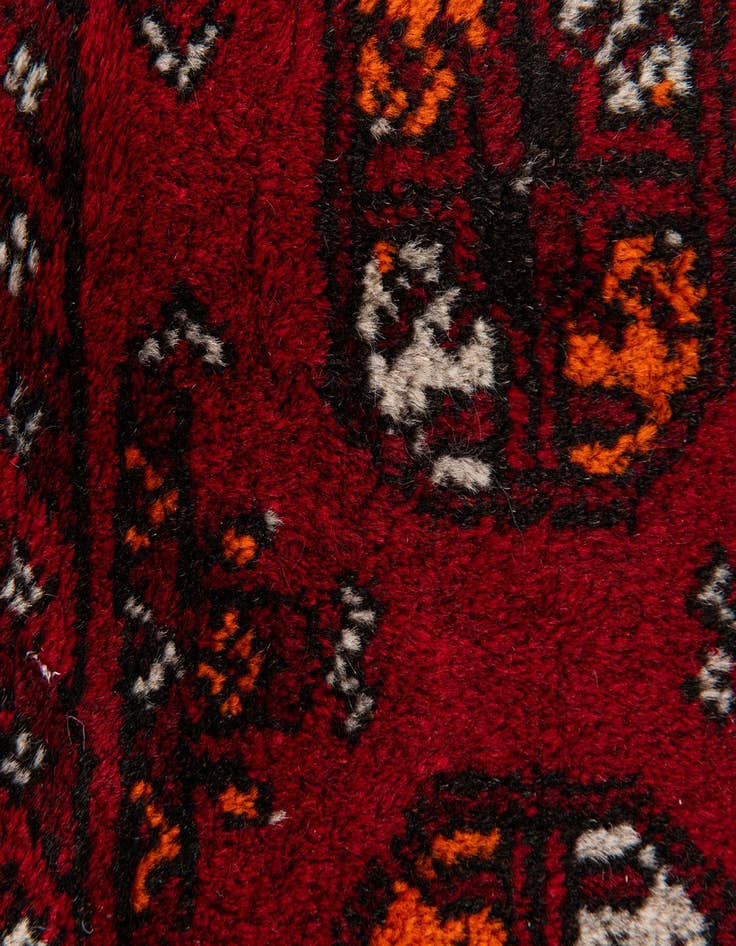 Detail image of 1' 10 x 4' 7  Hand Knotted Afghan Akhche Wool Runner Rug