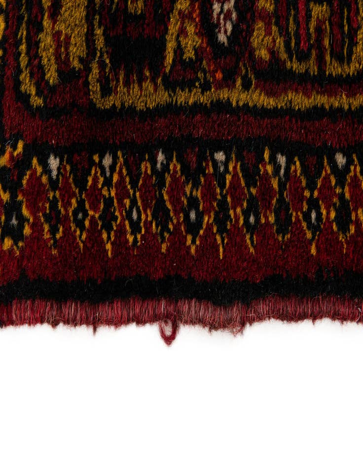 Detail image of 2' 10 x 5' 11  Hand Knotted Afghan Akhche Wool Runner Rug