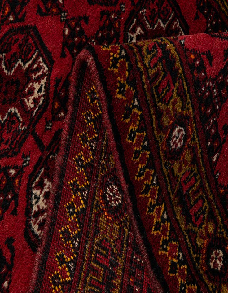 Detail image of 2' 10 x 5' 11  Hand Knotted Afghan Akhche Wool Runner Rug